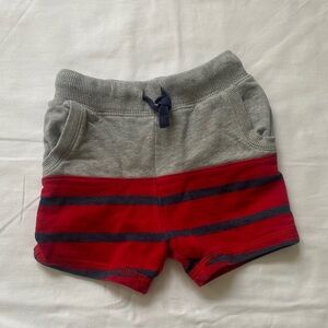 Hanna Andersson Gray and Red Striped Kids Shorts